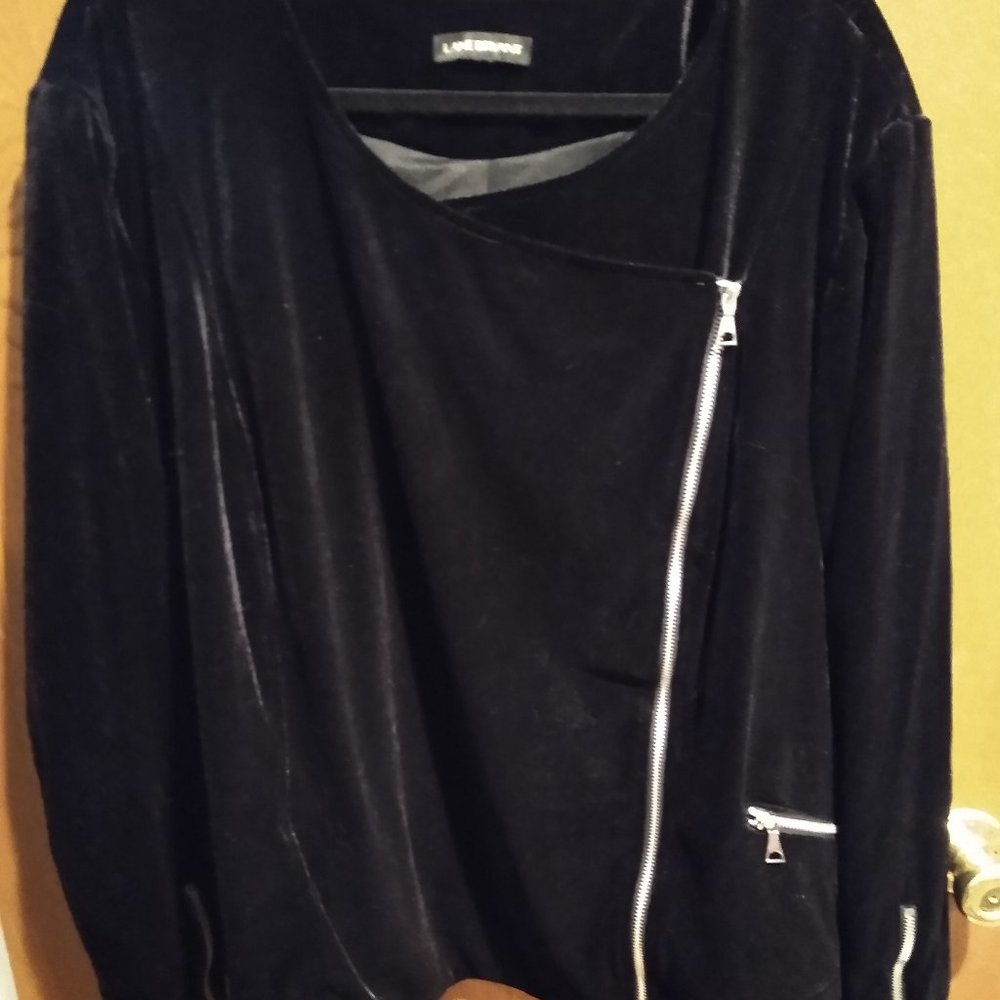 Velour moto jacket